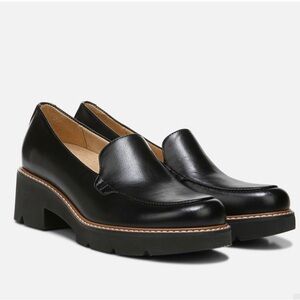 Naturalizer Black Platform Loafers